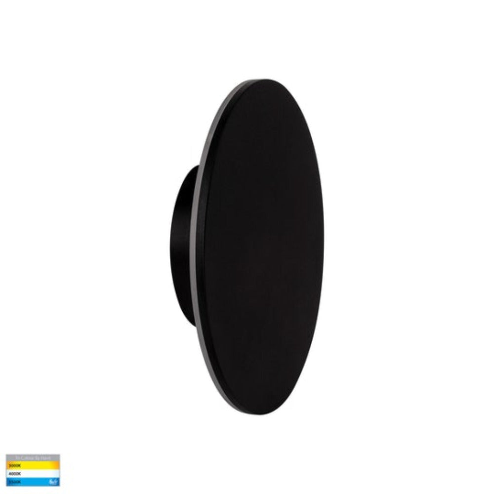 Buy Exterior Wall Lights Australia Halo LED Wall Light 7W Black 3CCT - HV3591T-BLK