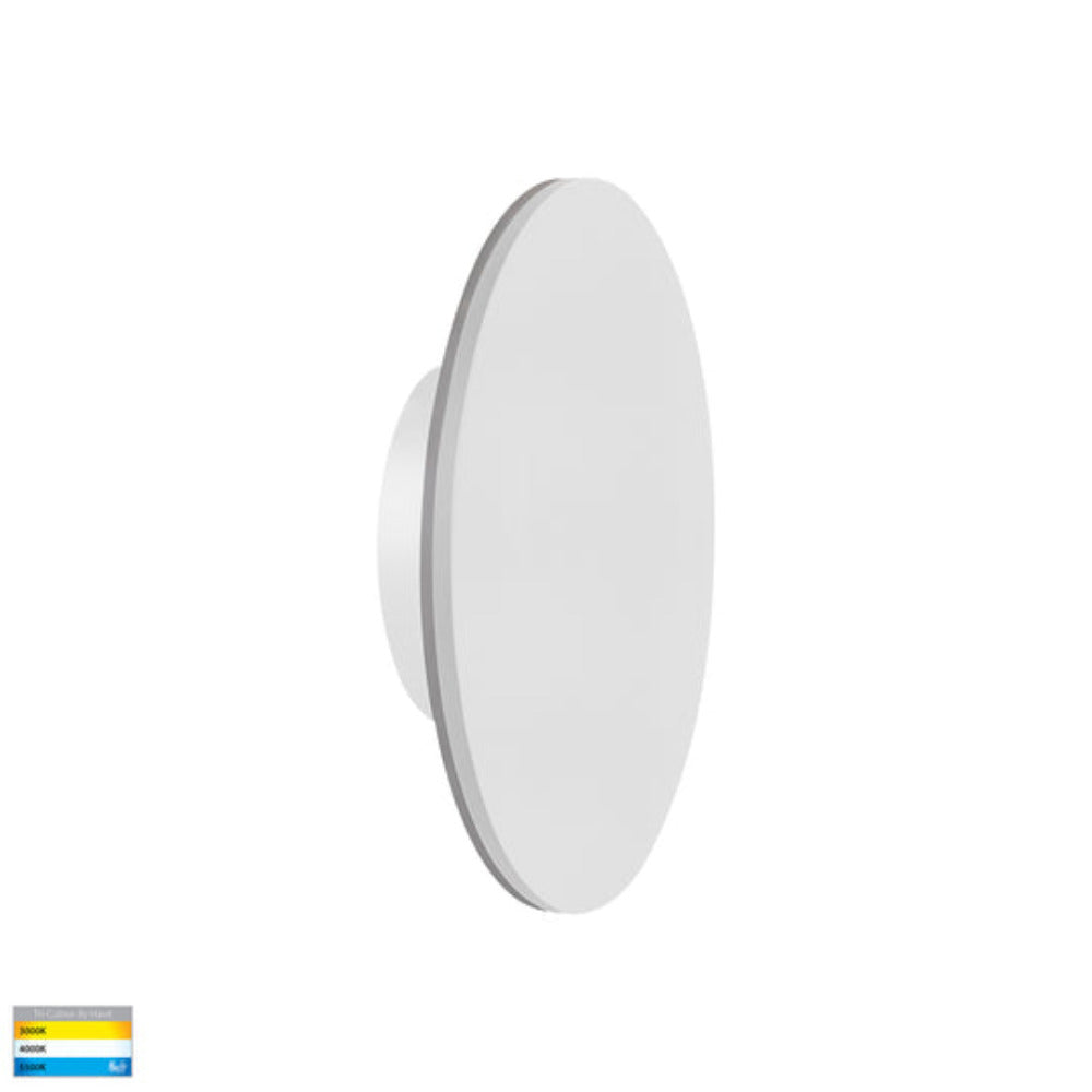 Buy Exterior Wall Lights Australia Halo LED Wall Light 7W White 3CCT - HV3591T-WHT