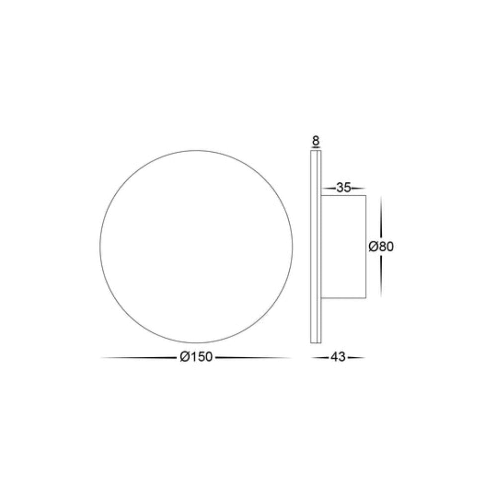 Buy Exterior Wall Lights Australia Halo LED Wall Light 7W Black 3CCT - HV3591T-BLK
