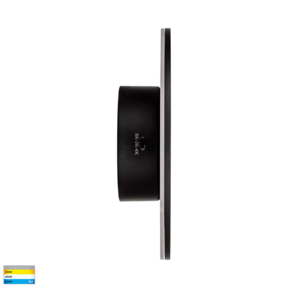 Buy Exterior Wall Lights Australia Halo LED Wall Light 12W Black 3CCT - HV3592T-BLK