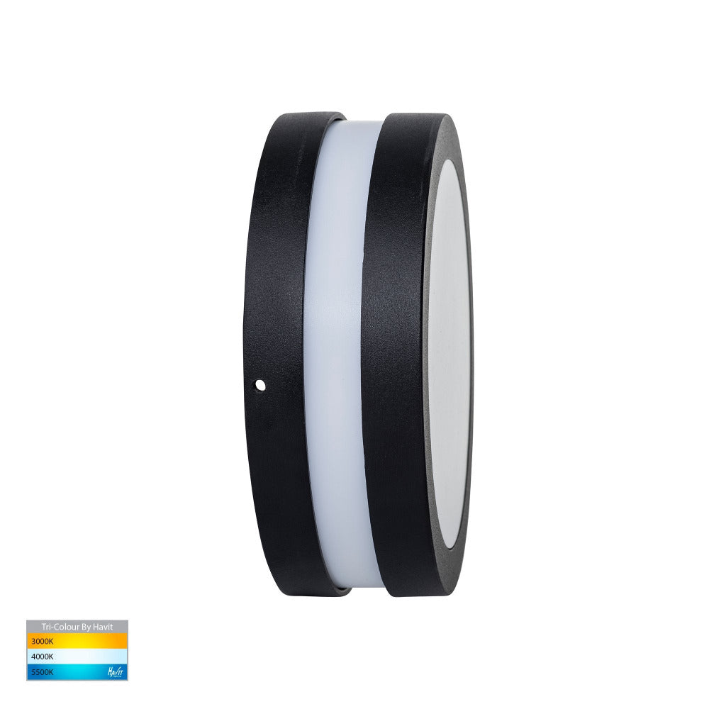 Buy Exterior Wall Lights Australia Roto Surface Mounted Exterior Wall Light Black 3CCT - HV36012T-BLK