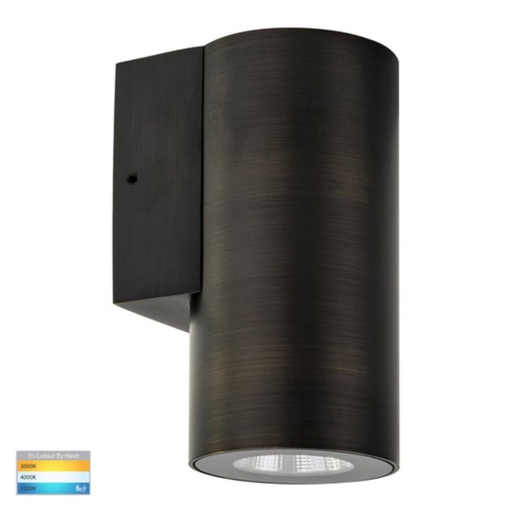 Buy Exterior Wall Lights Australia Aries LED Fixed Down Wall Light Antique Brass 316 Stainless Steel 3CCT - HV3625T-AB