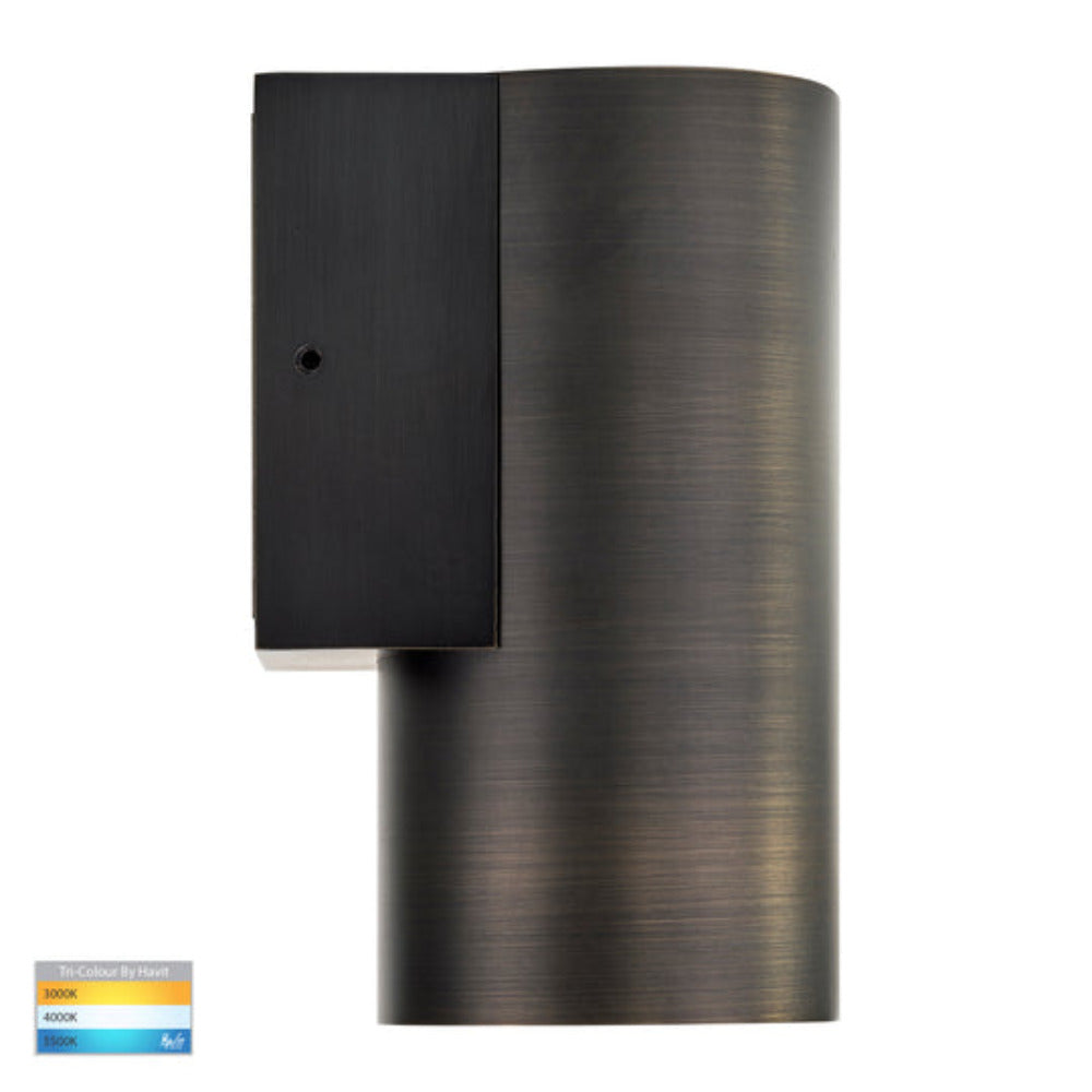 Buy Exterior Wall Lights Australia Aries LED Fixed Down Wall Light Antique Brass 316 Stainless Steel 3CCT - HV3625T-AB