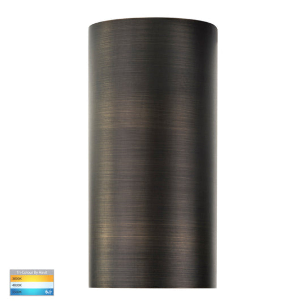 Buy Exterior Wall Lights Australia Aries LED Fixed Down Wall Light Antique Brass 316 Stainless Steel 3CCT - HV3625T-AB