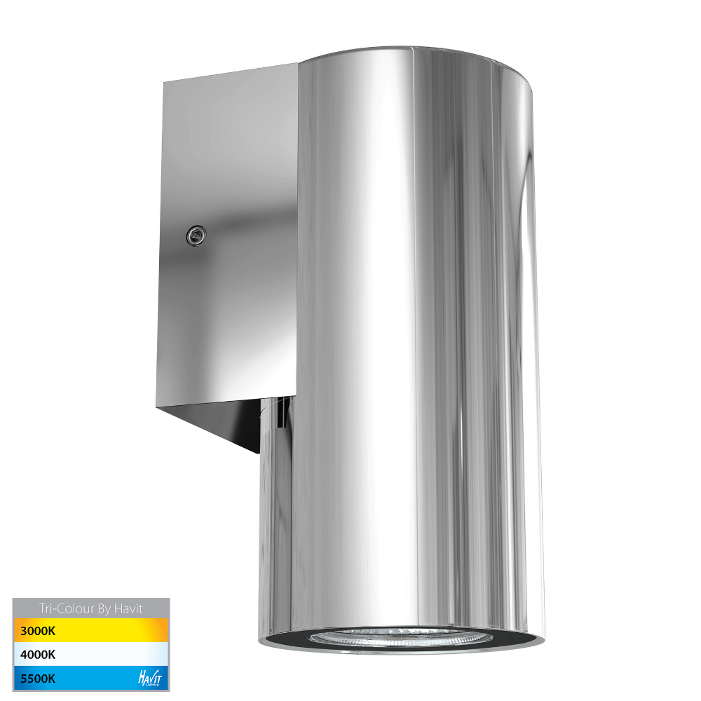Buy Exterior Wall Lights Australia Aries LED Fixed Down Wall Light Polished 316 Stainless Steel 3CCT - HV3625T-PSS316