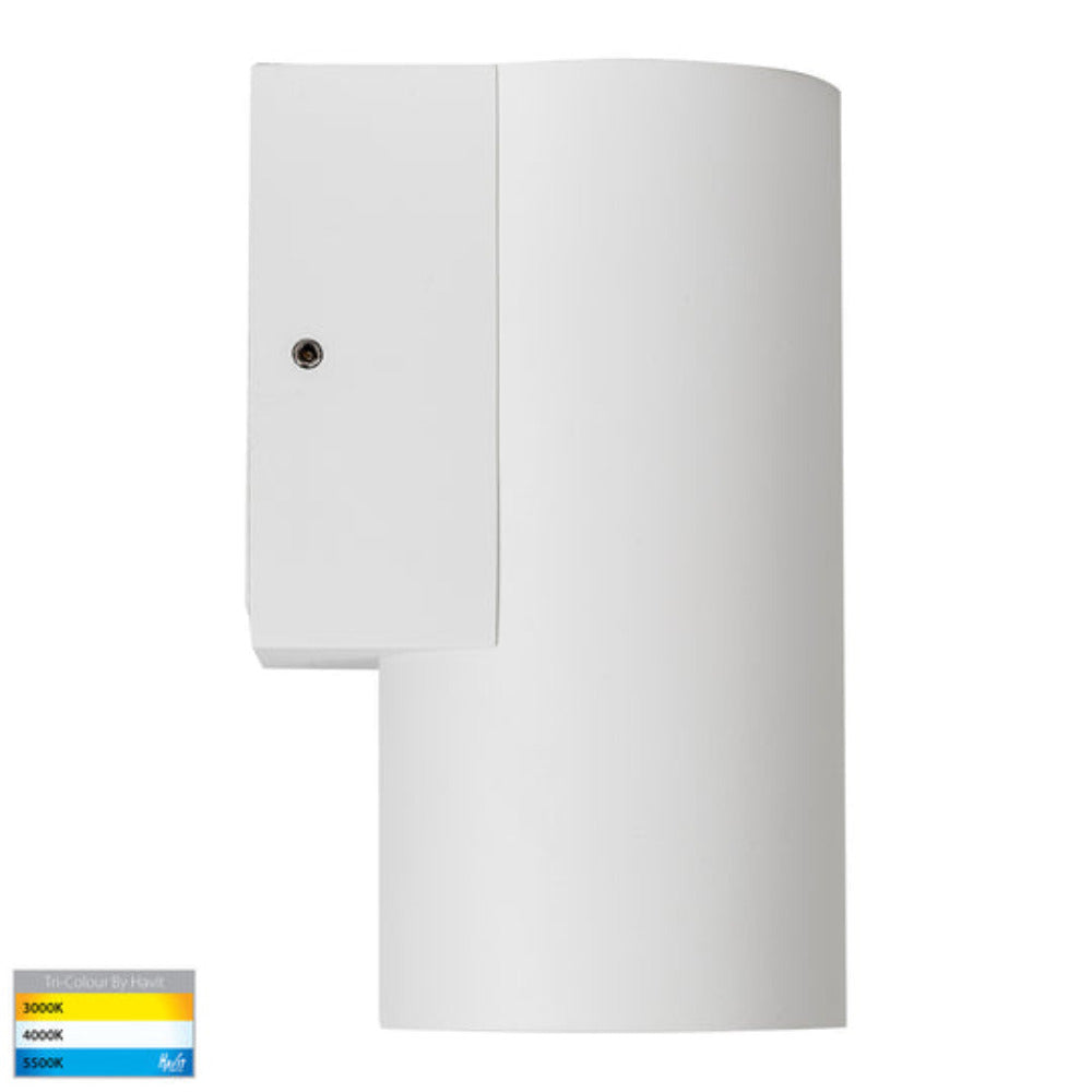 Buy Exterior Wall Lights Australia Aries LED Fixed Down Wall Light White 316 Stainless Steel 3CCT - HV3625T-WHT