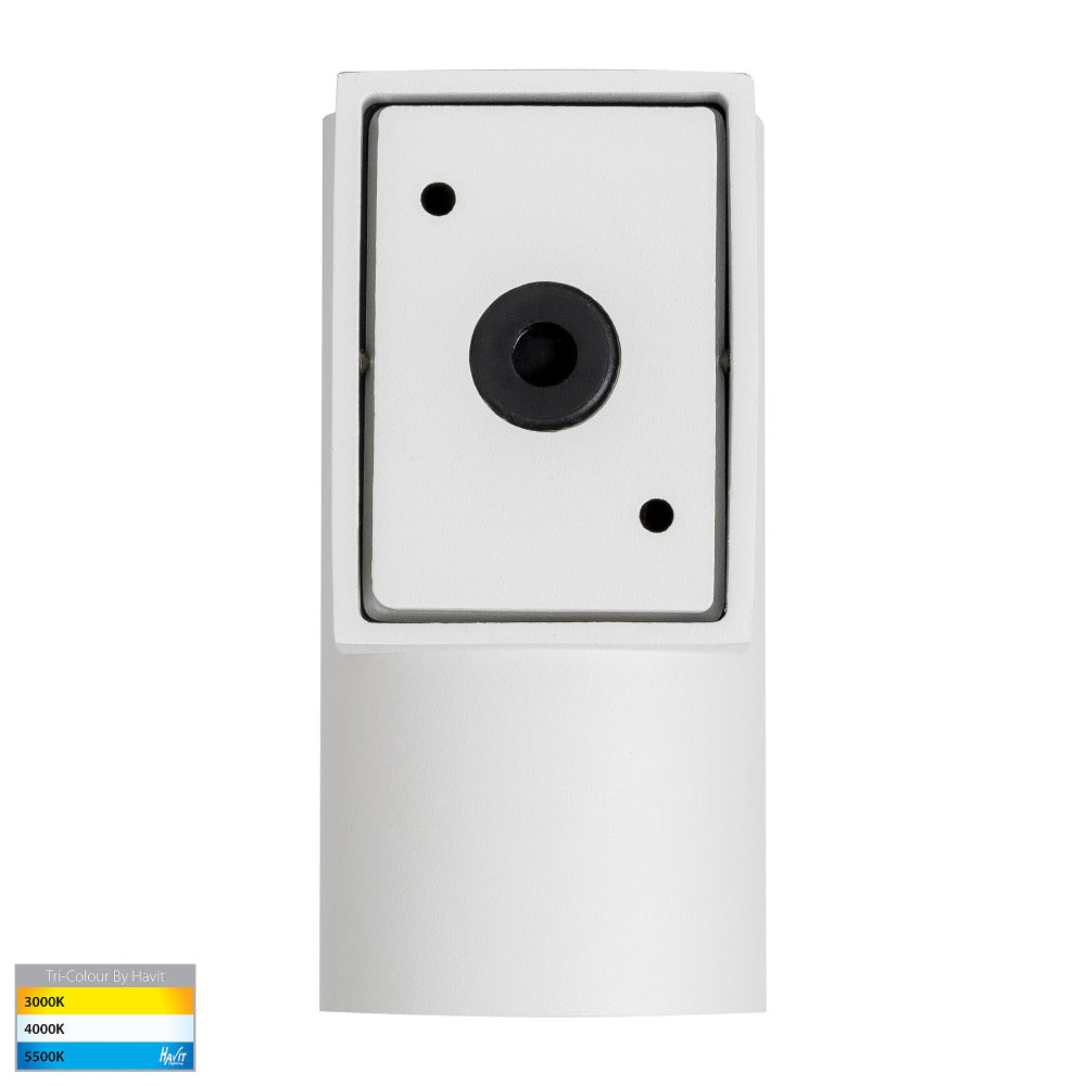 Buy Exterior Wall Lights Australia Aries LED Fixed Down Wall Light White 316 Stainless Steel 3CCT - HV3625T-WHT