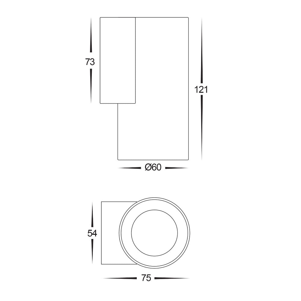 Buy Exterior Wall Lights Australia Aries LED Fixed Down Wall Light White 316 Stainless Steel 3CCT - HV3625T-WHT
