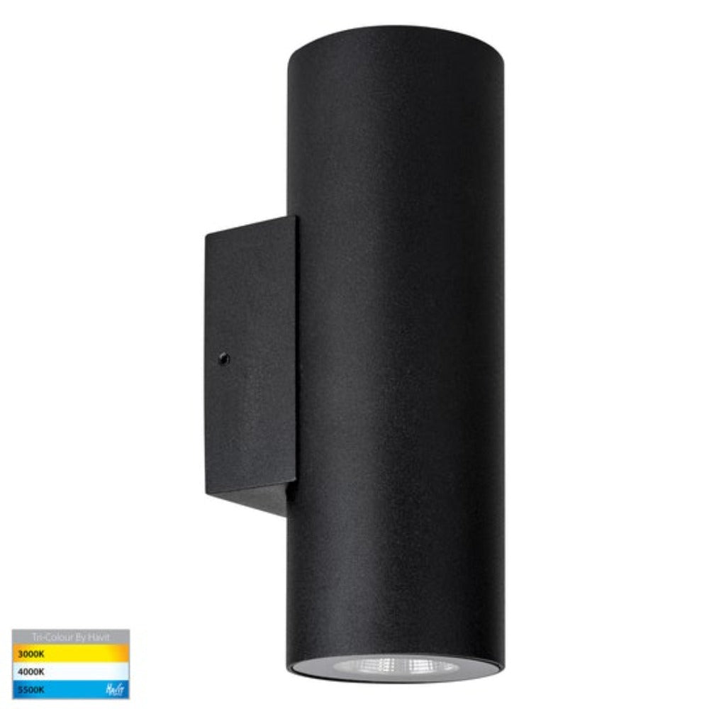 Buy Up / Down Wall Lights Australia Aries Up & Down Wall Light Black 316 Stainless Steel 3CCT - HV3626T-BLK