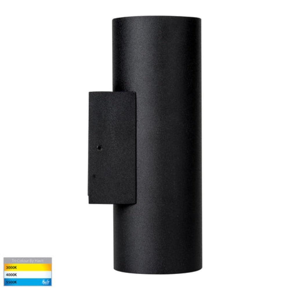 Buy Up / Down Wall Lights Australia Aries Up & Down Wall Light Black 316 Stainless Steel 3CCT - HV3626T-BLK