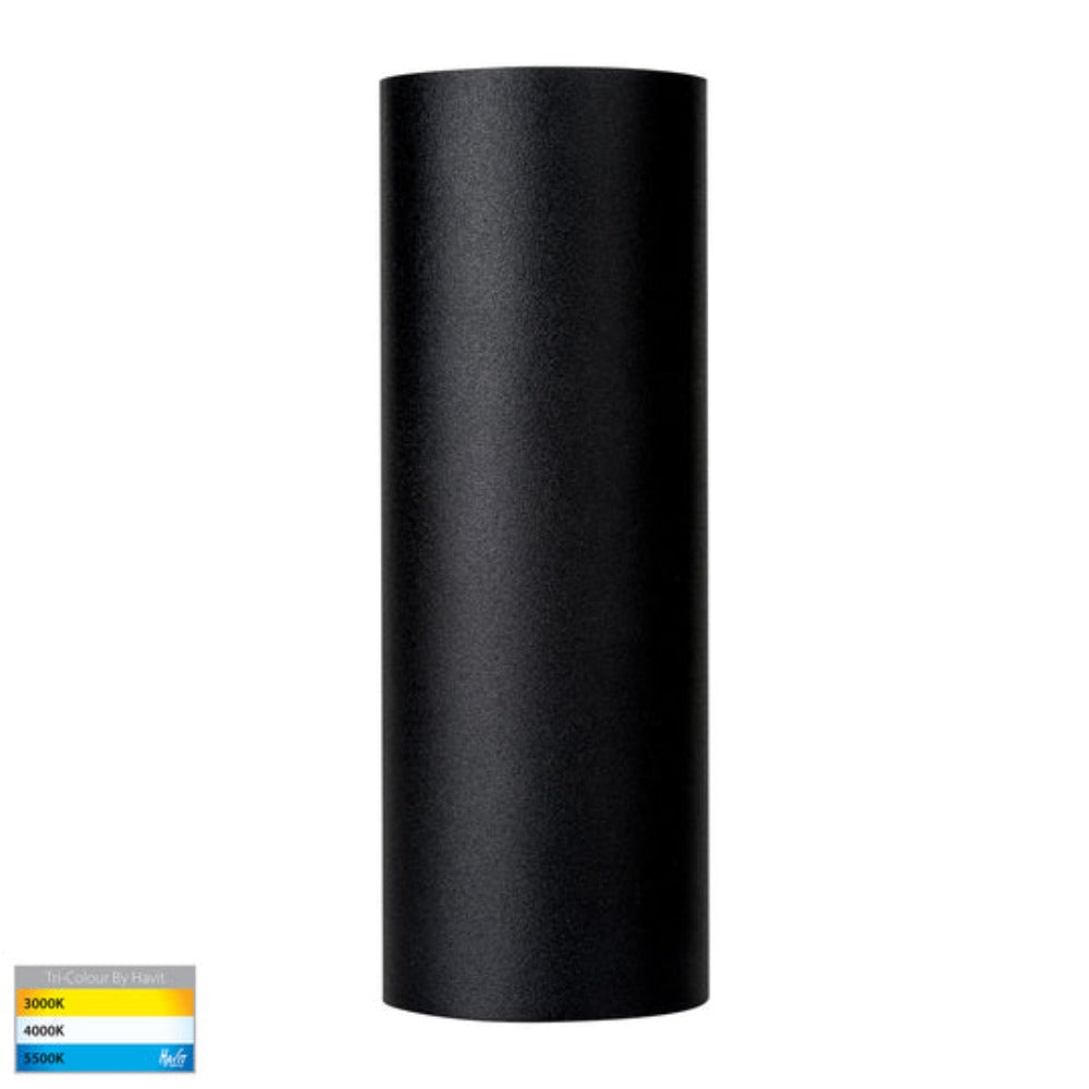 Buy Up / Down Wall Lights Australia Aries Up & Down Wall Light Black 316 Stainless Steel 3CCT - HV3626T-BLK