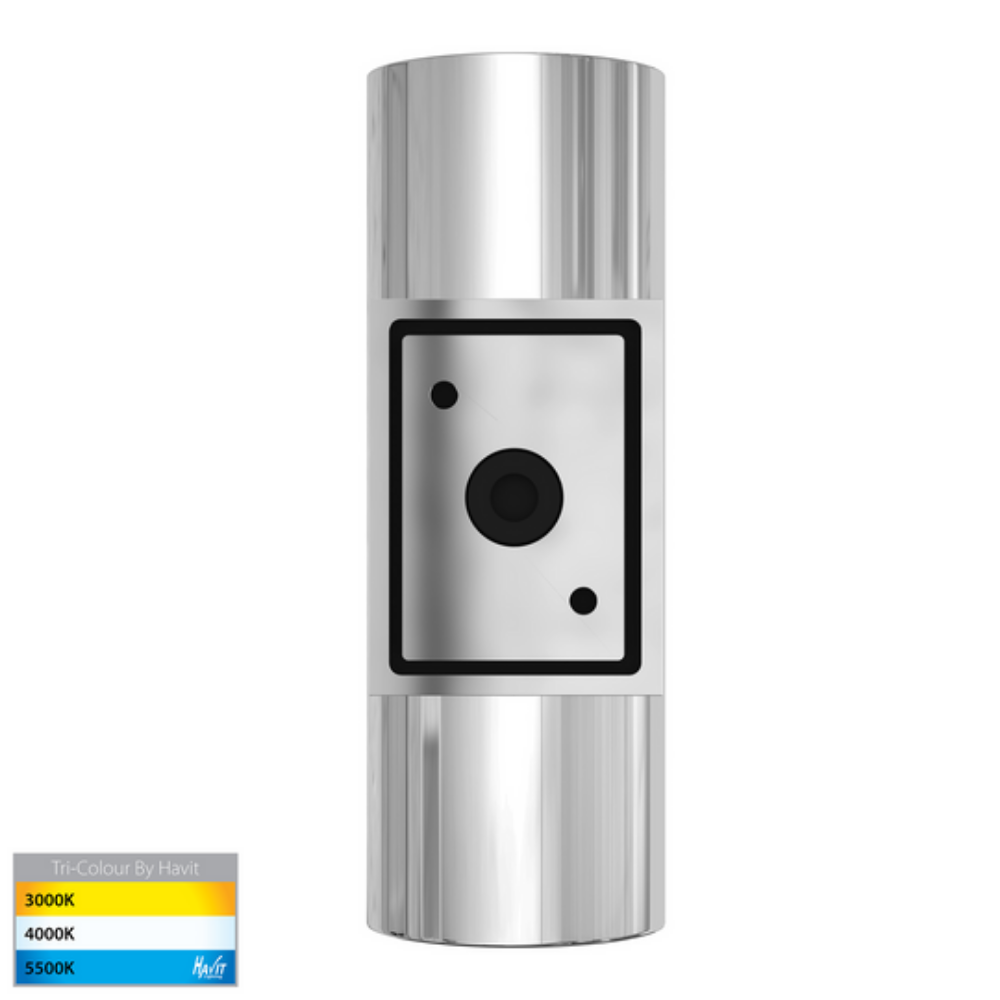 Buy Up / Down Wall Lights Australia Aries LED Up / Down Wall 2 Lights Polished 316 Stainless Steel 3CCT - HV3626T-PSS316