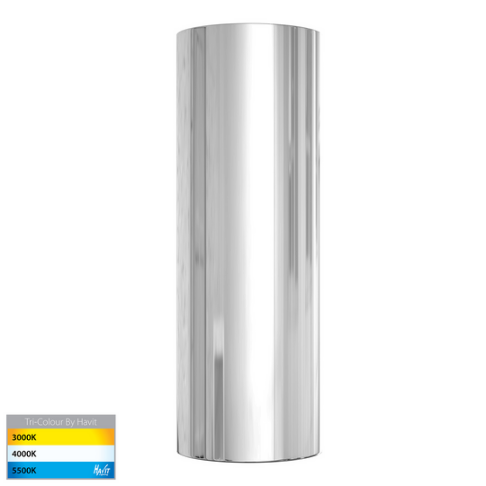 Buy Up / Down Wall Lights Australia Aries LED Up / Down Wall 2 Lights Polished 316 Stainless Steel 3CCT - HV3626T-PSS316