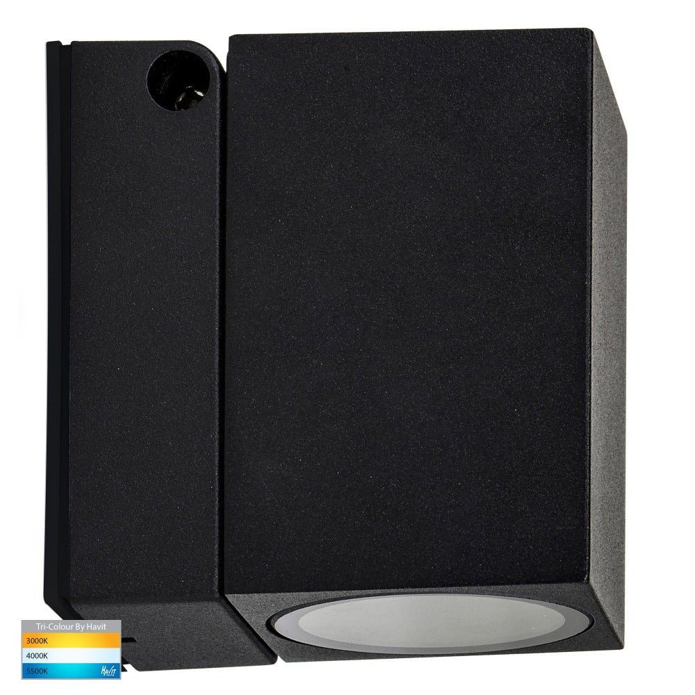 Buy Exterior Wall Lights Australia Accord Single Adjustable Spot Light Black 3CCT - HV3630T-BLK