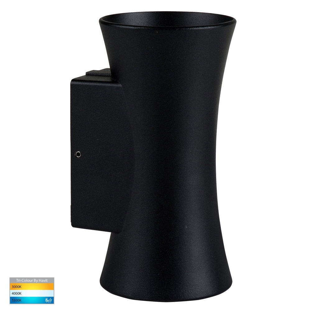 Buy Up / Down Wall Lights Australia Savannah Up & Down LED Wall Light Black 3CCT - HV3635T-BLK
