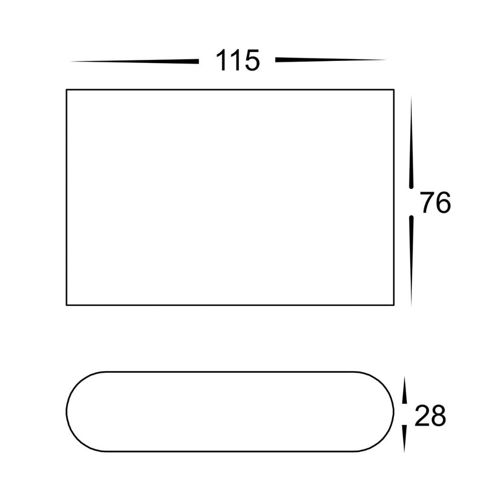 Buy Exterior Wall Lights Australia Lisse Fixed Down LED Wall Light 12V Black 3CCT - HV3641T-BLK-12V