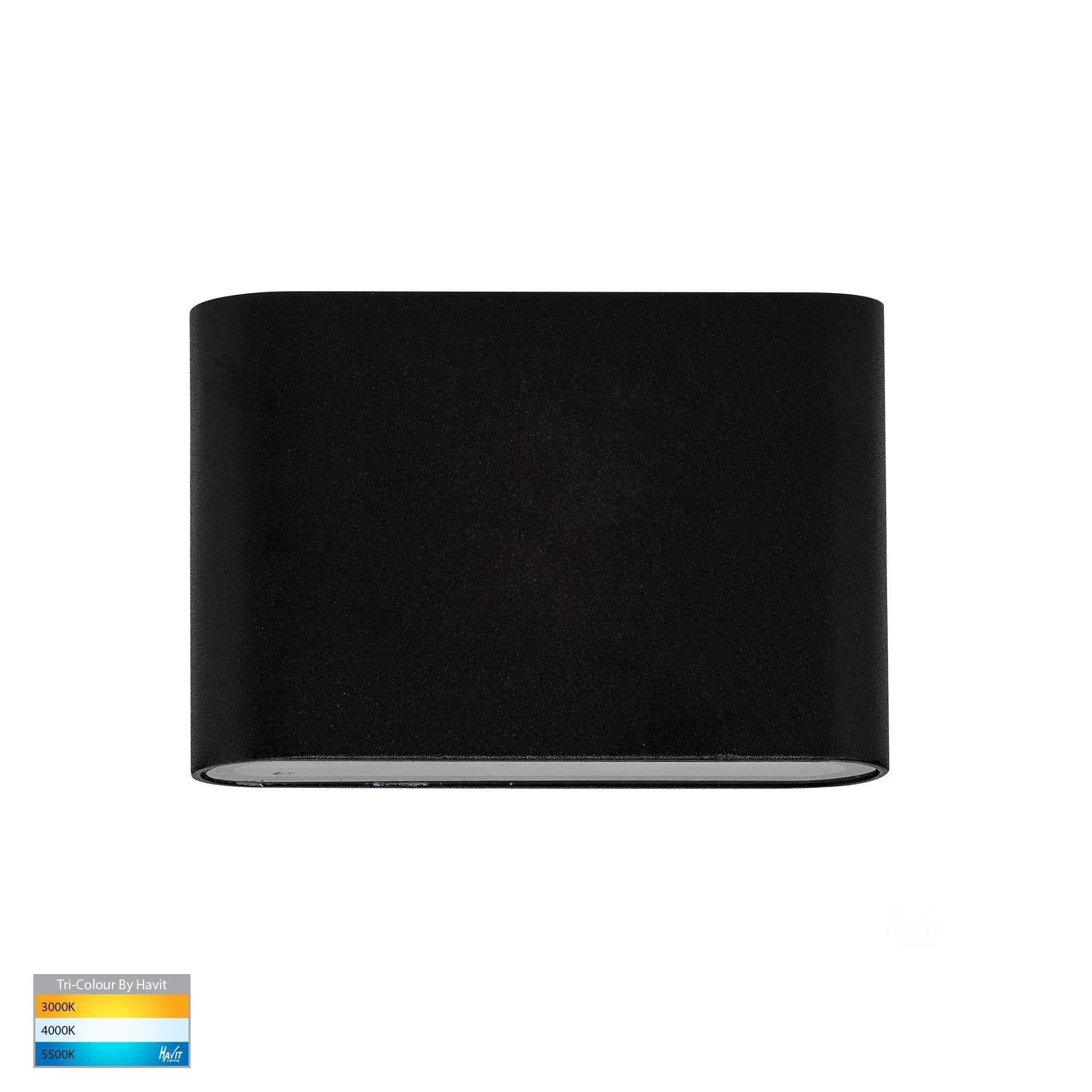 Buy Exterior Wall Lights Australia Lisse Fixed Down LED Wall Light 240V Black 3CCT - HV3641T-BLK-240V