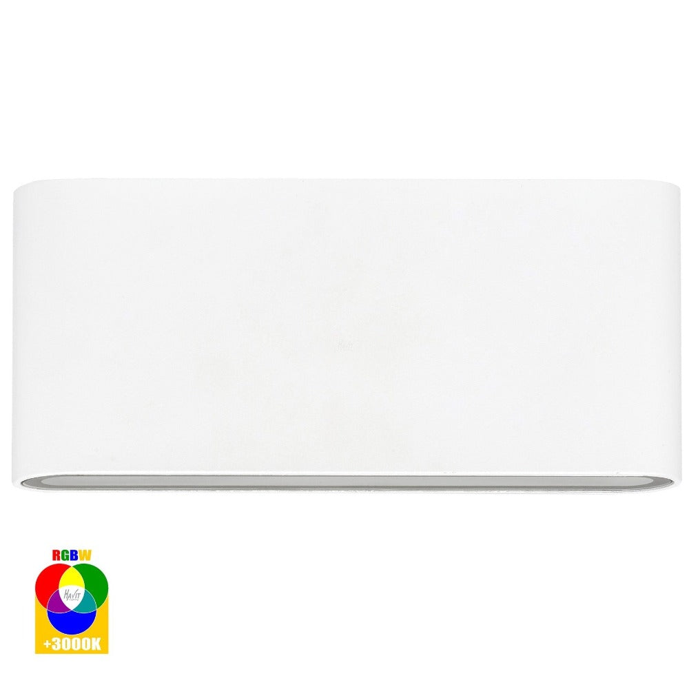 Buy Up / Down Wall Lights Australia Lisse Up / Down Wall 2 Lights 12V W175mm White Aluminium RGBW - HV3644RGBW-WHT