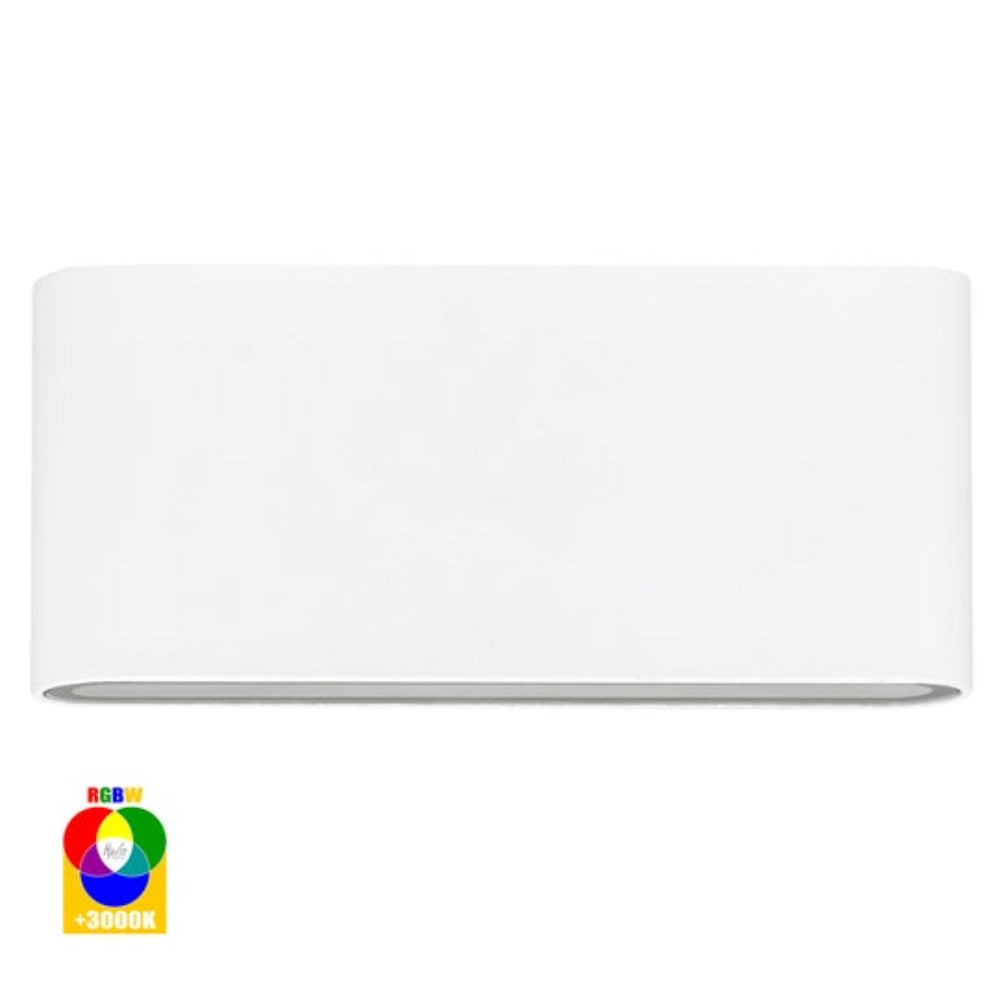 Buy Exterior Wall Lights Australia Lisse Exterior Fixed Down Wall Light 12V W175mm White RGBW - HV3643RGBW-WHT