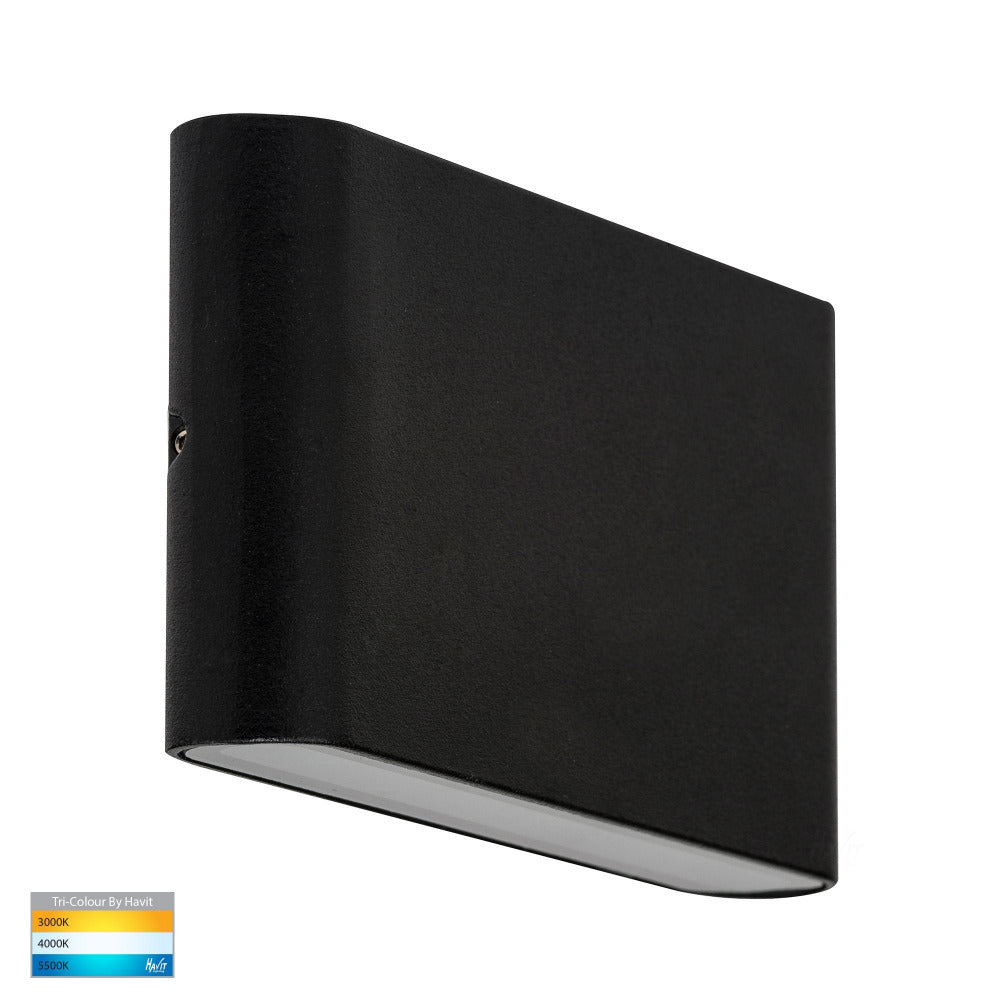 Buy Up / Down Wall Lights Australia Lisse Up / Down Wall 2 Lights 240V Black 3CCT - HV3644T-BLK-240V