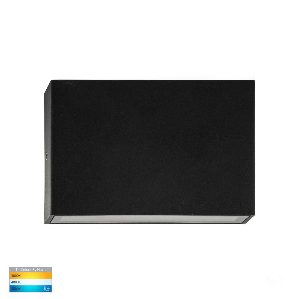 Buy Exterior Wall Lights Australia Essil Fixed Down Surface Mounted Wall Light 240V Black 3CCT - HV3645T-BLK-240V