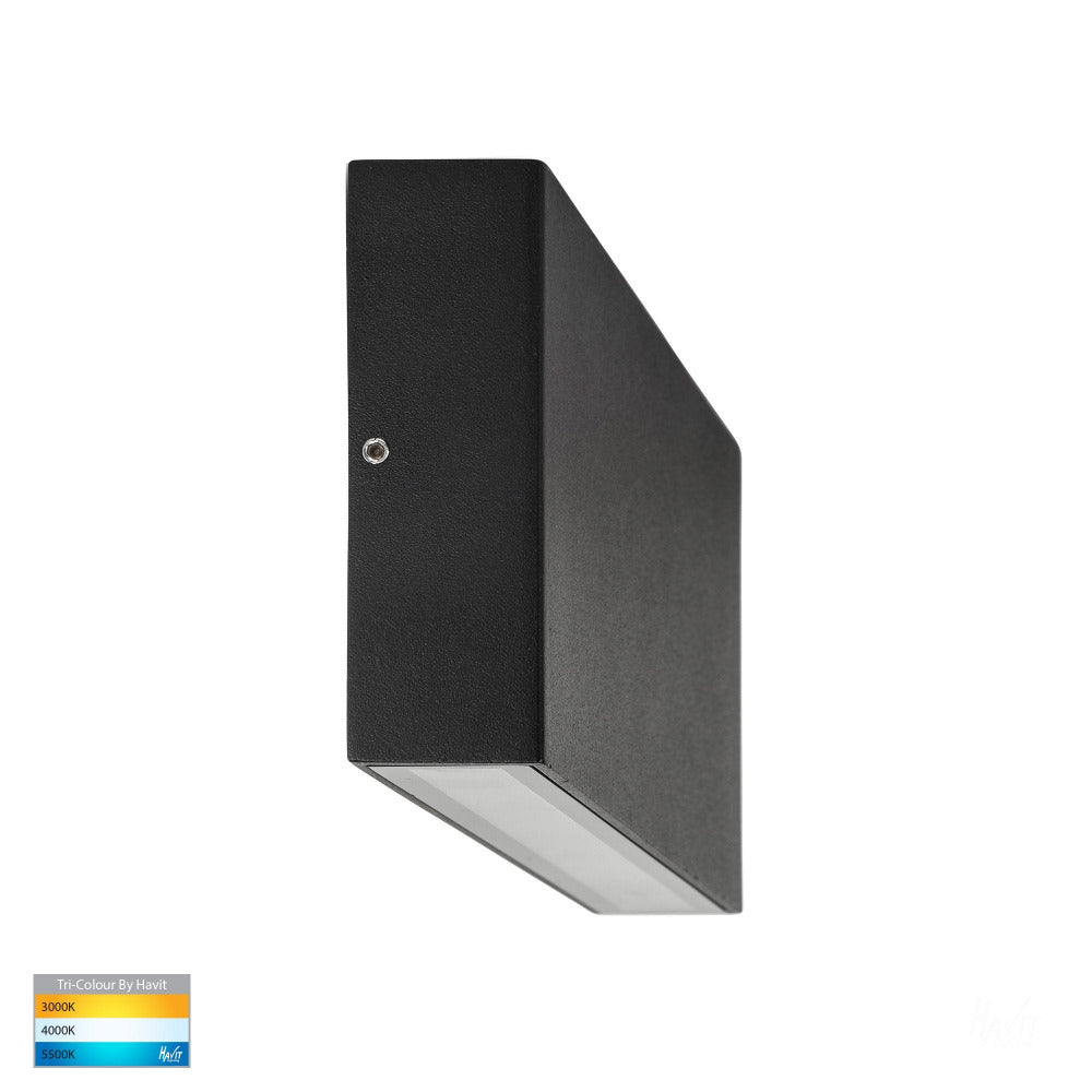 Buy Up / Down Wall Lights Australia Essil Up / Down Surface Mounted Wall Light 12V Black 3CCT - HV3646T-BLK-12V