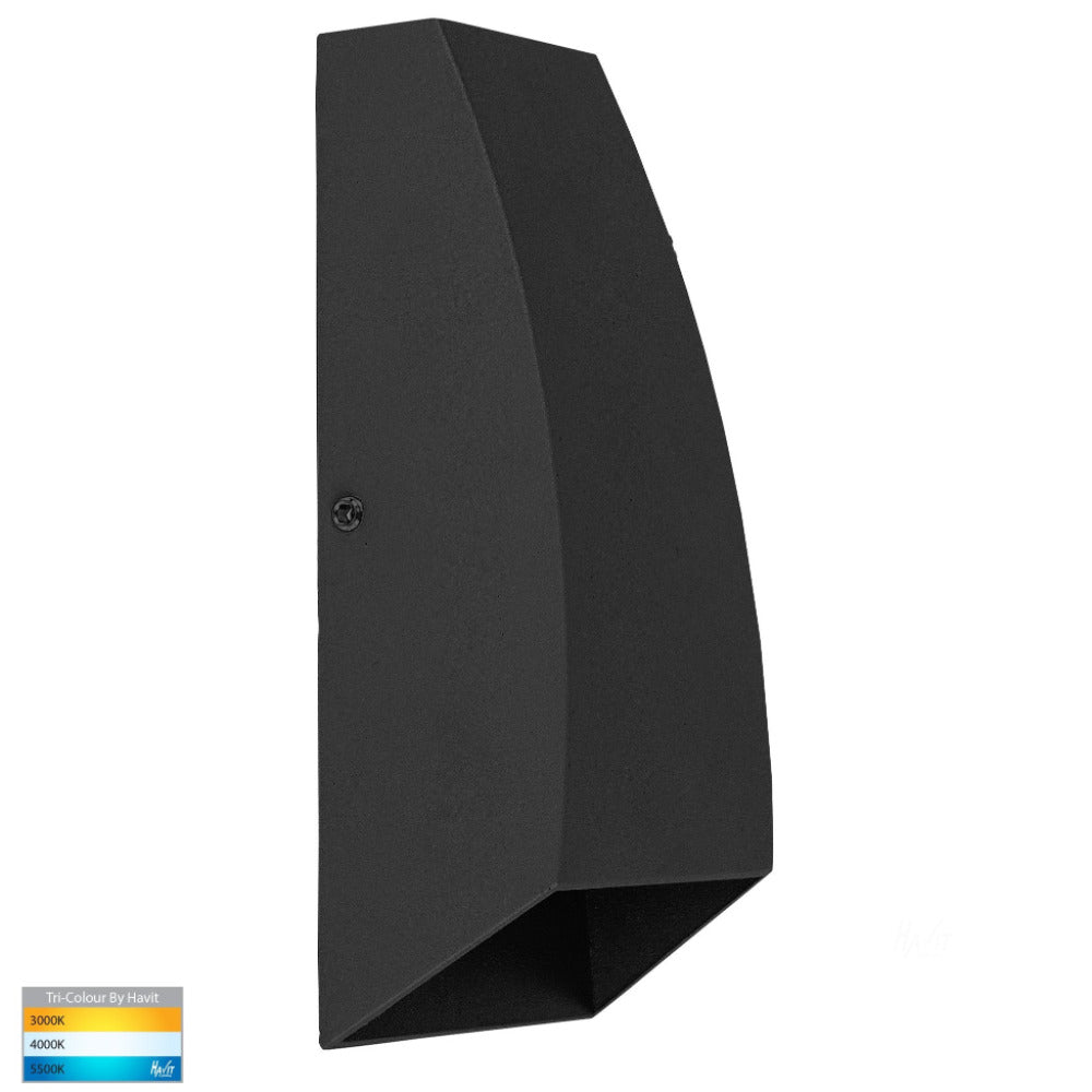 Buy Up / Down Wall Lights Australia Cono Up-Down Wall 2 Lights 3W Black 3CCT - HV3651T-BLK