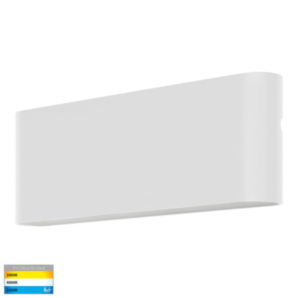 Buy Exterior Wall Lights Australia Lisse Exterior Fixed Down Wall Light 12V W250mm White 3CCT - HV3652T-WHT-12V