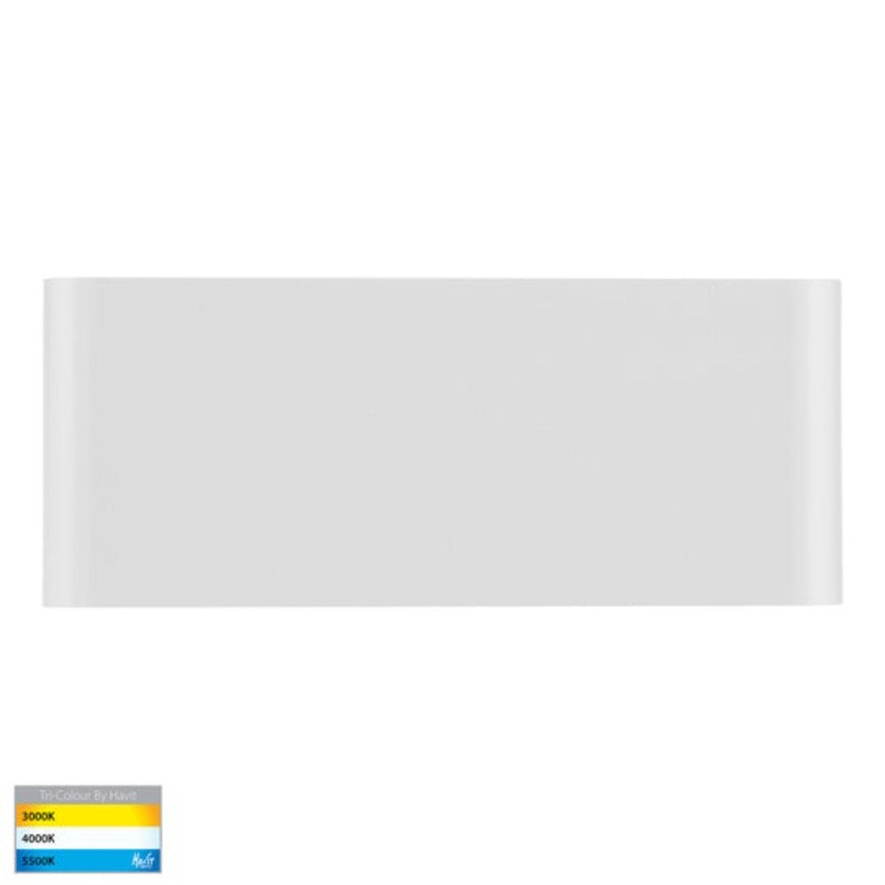 Buy Up / Down Wall Lights Australia Lisse Up / Down Wall 2 Lights W250mm White Aluminium 3CCT - HV3653T-WHT-240V