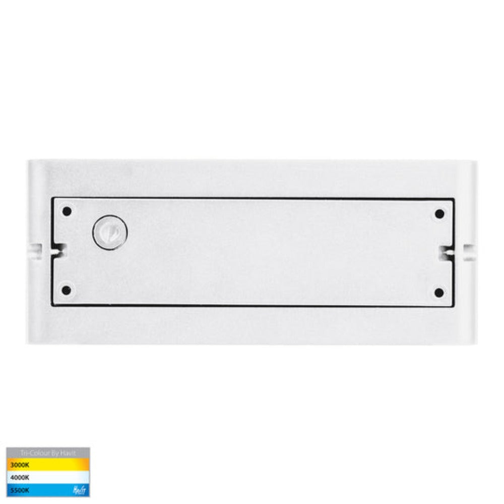Buy Up / Down Wall Lights Australia Lisse Up / Down Wall 2 Lights 12V W250mm White Aluminium 3CCT - HV3653T-WHT-12V