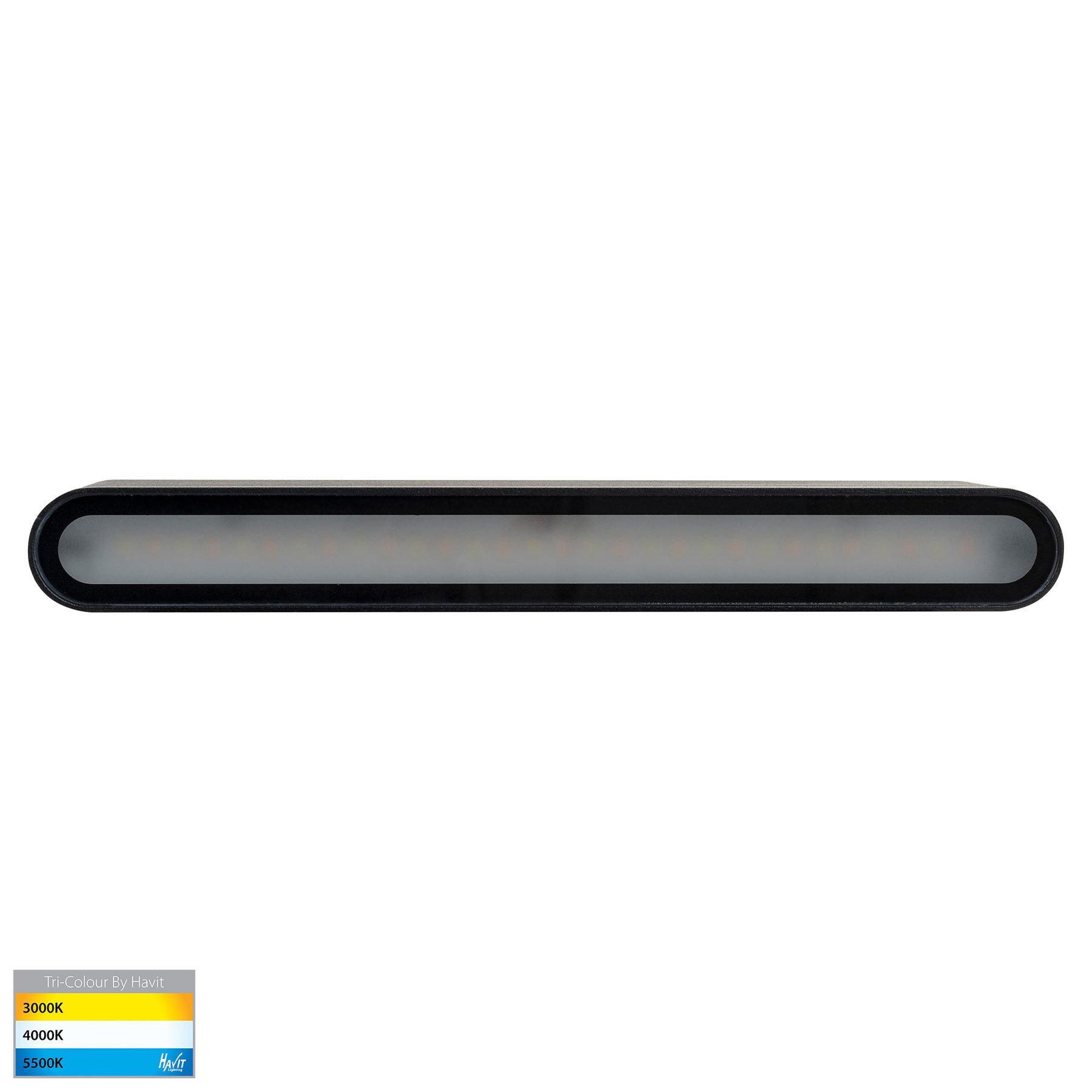 Buy Up / Down Wall Lights Australia Lisse Up / Down Wall 2 Lights 12V W250mm Black Aluminium 3CCT - HV3653T-BLK-12V