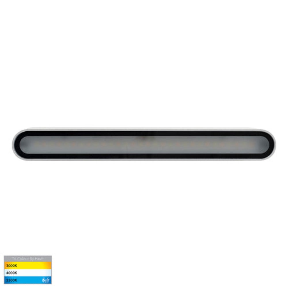 Buy Up / Down Wall Lights Australia Lisse Up / Down Wall 2 Lights W250mm White Aluminium 3CCT - HV3653T-WHT-240V