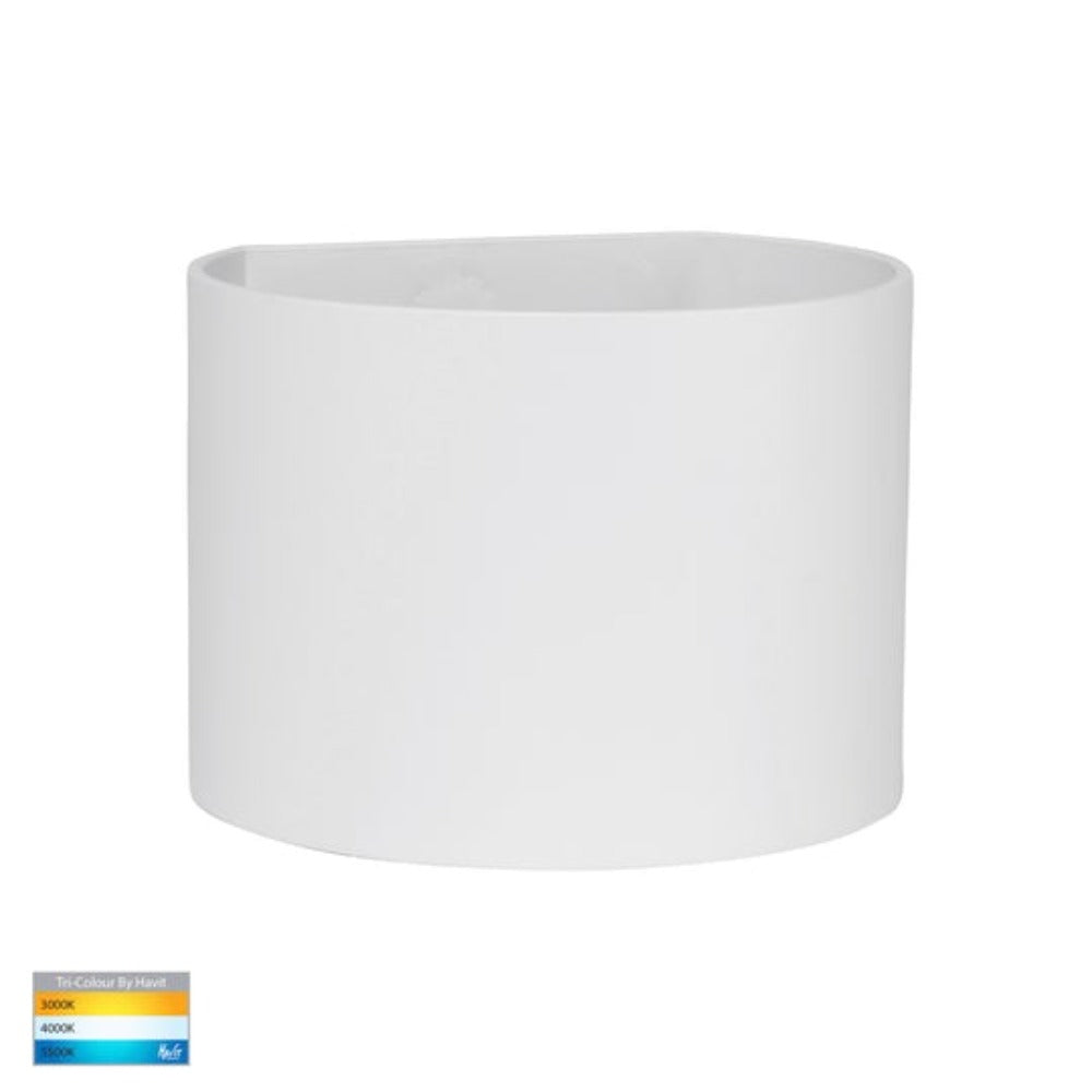 Buy Up / Down Wall Lights Australia Versa Round Up & Down Wall Light White 3CCT - HV3658T-WHT-RND