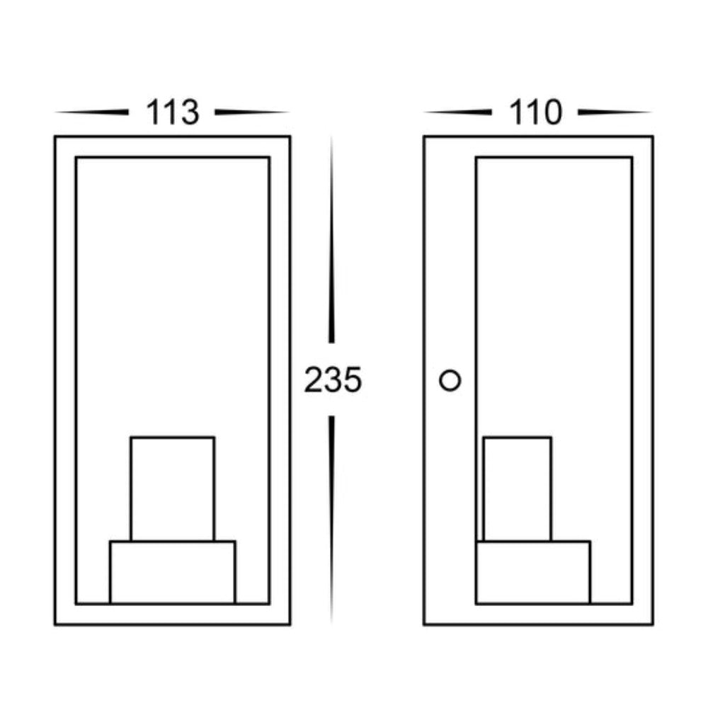 Buy Outdoor Wall Lanterns Australia Bayside Wall Light Black Stainless Steel 2700K - HV3659W-BLK