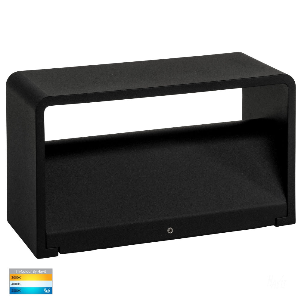 Buy Up / Down Wall Lights Australia Mia Up / Down Rectangle Wall Mounted Light Black 3CCT - HV3665T-BLK