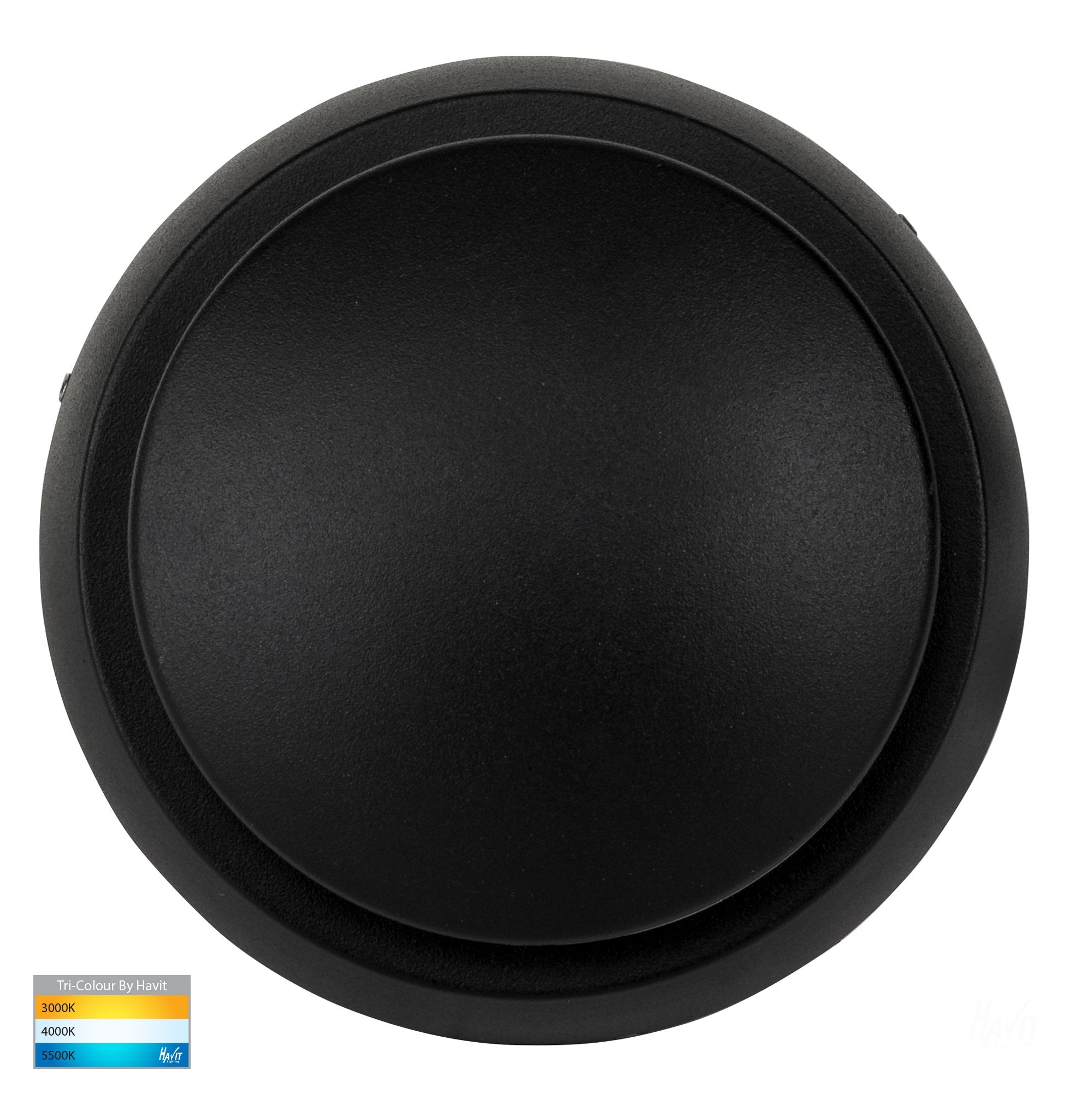 Buy Exterior Wall Lights Australia HV3666T-BLK Pivot Round Wall Mounted Light Poly Powder Coated Black