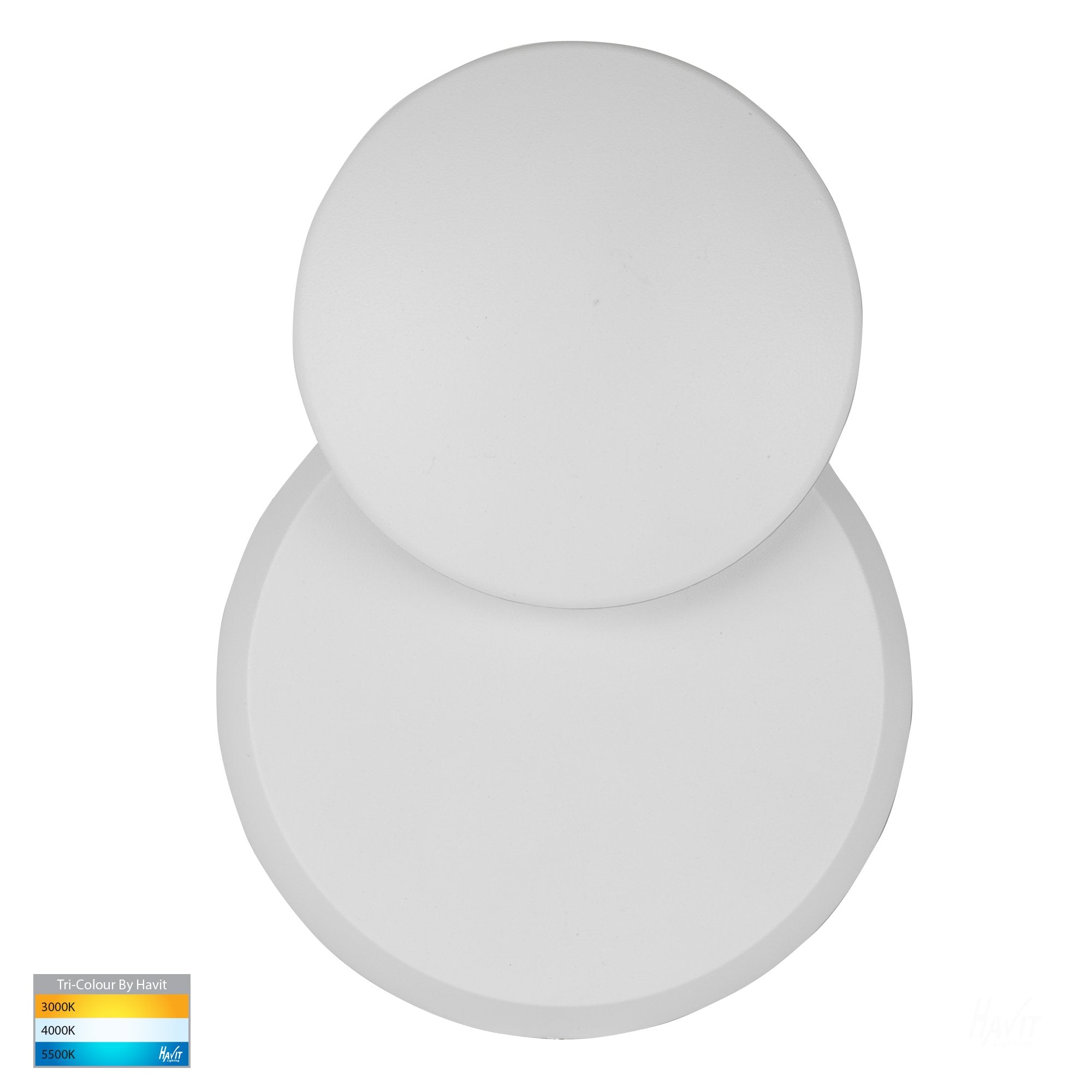 Buy Exterior Wall Lights Australia HV3666T-WHT Pivot Round Wall Mounted Light Poly Powder Coated White