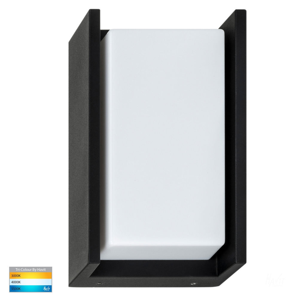 Buy Exterior Wall Lights Australia Nepean Exterior Wall Mounted Light Black 3CCT - HV3668T-BLK