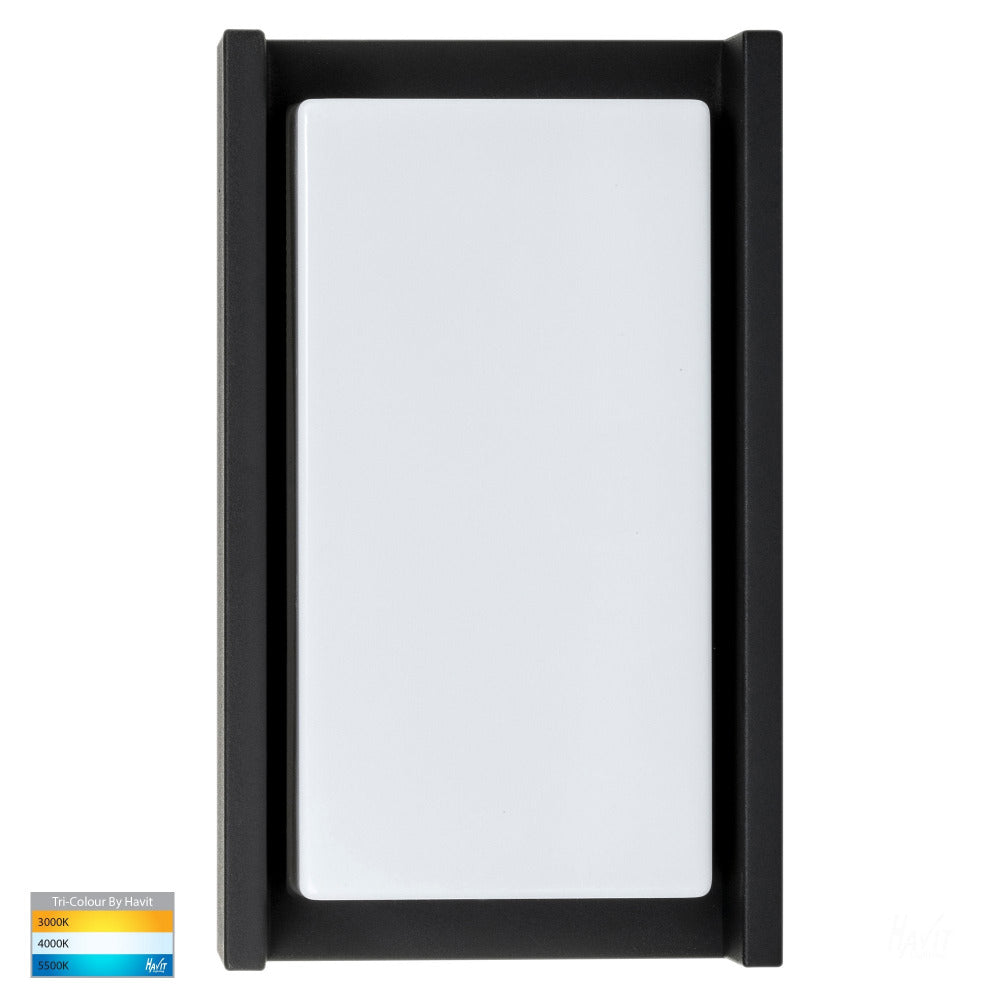 Buy Exterior Wall Lights Australia Nepean Exterior Wall Mounted Light Black 3CCT - HV3668T-BLK