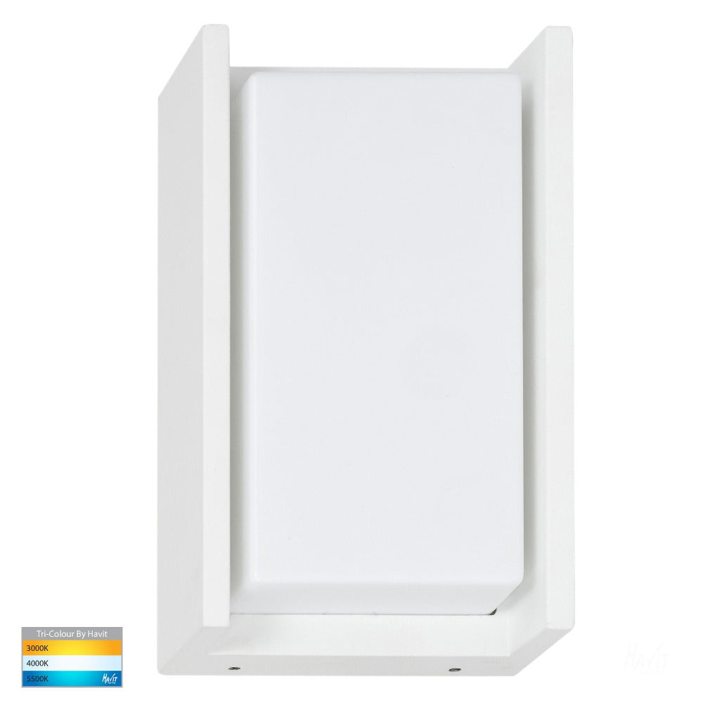 Buy Exterior Wall Lights Australia Nepean Exterior Wall Mounted Light White 3CCT - HV3668T-WHT