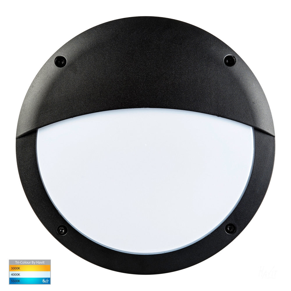 Stor Round LED Light With Bunker Black 3CCT - HV3671T-BLK