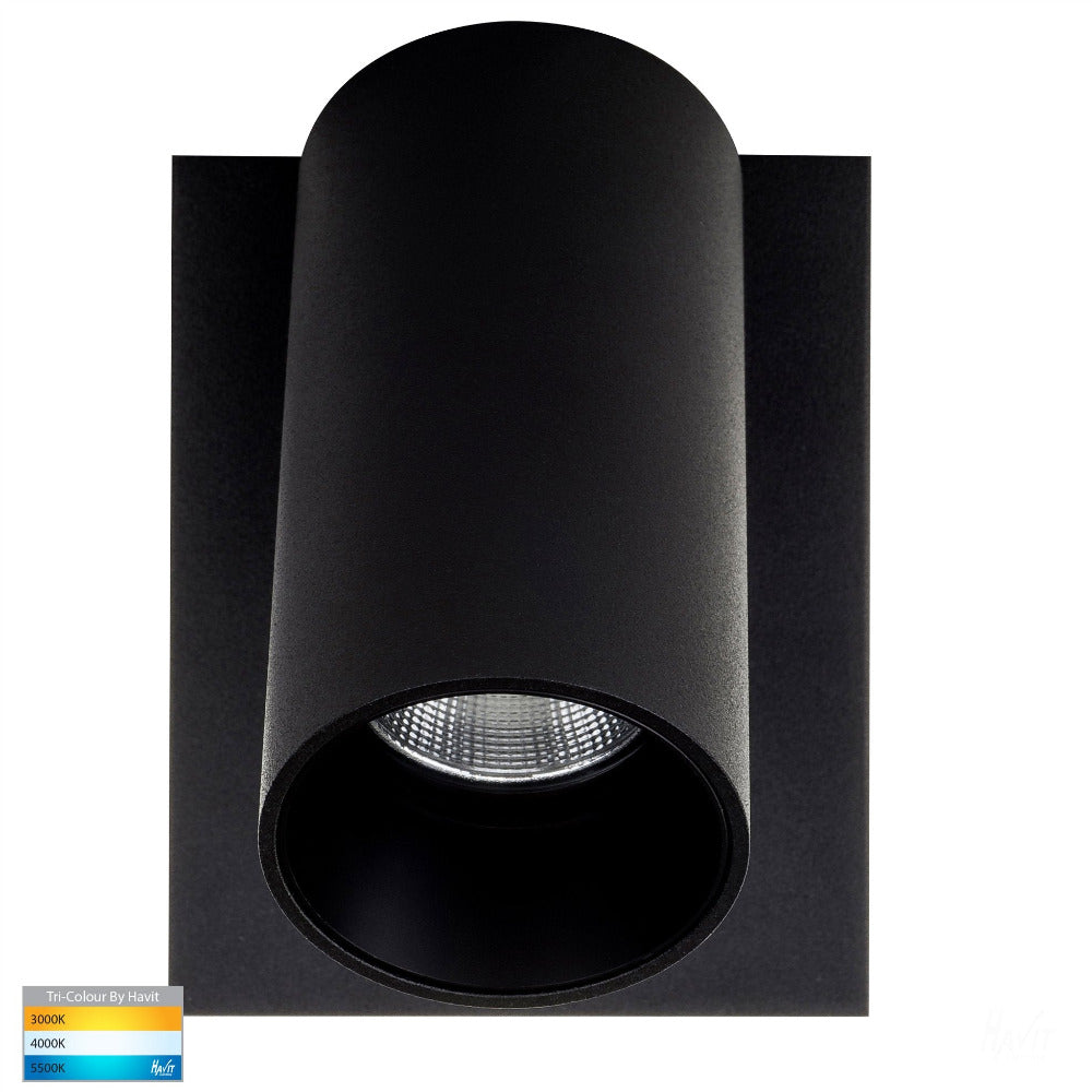 Revo Exterior Single Adjustable Wall Light Black 3CCT - HV3681T-BLK