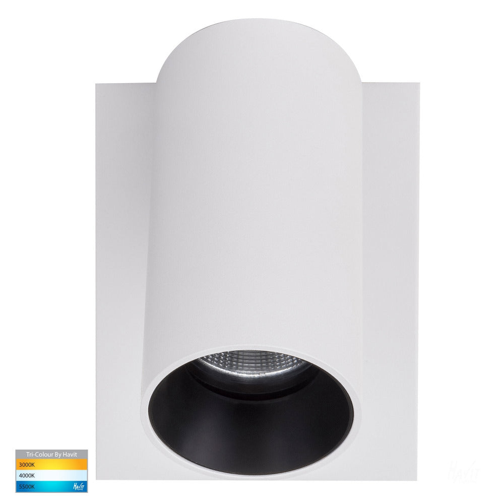 Revo Exterior Single Adjustable Wall Light White 3CCT- HV3681T-WHT