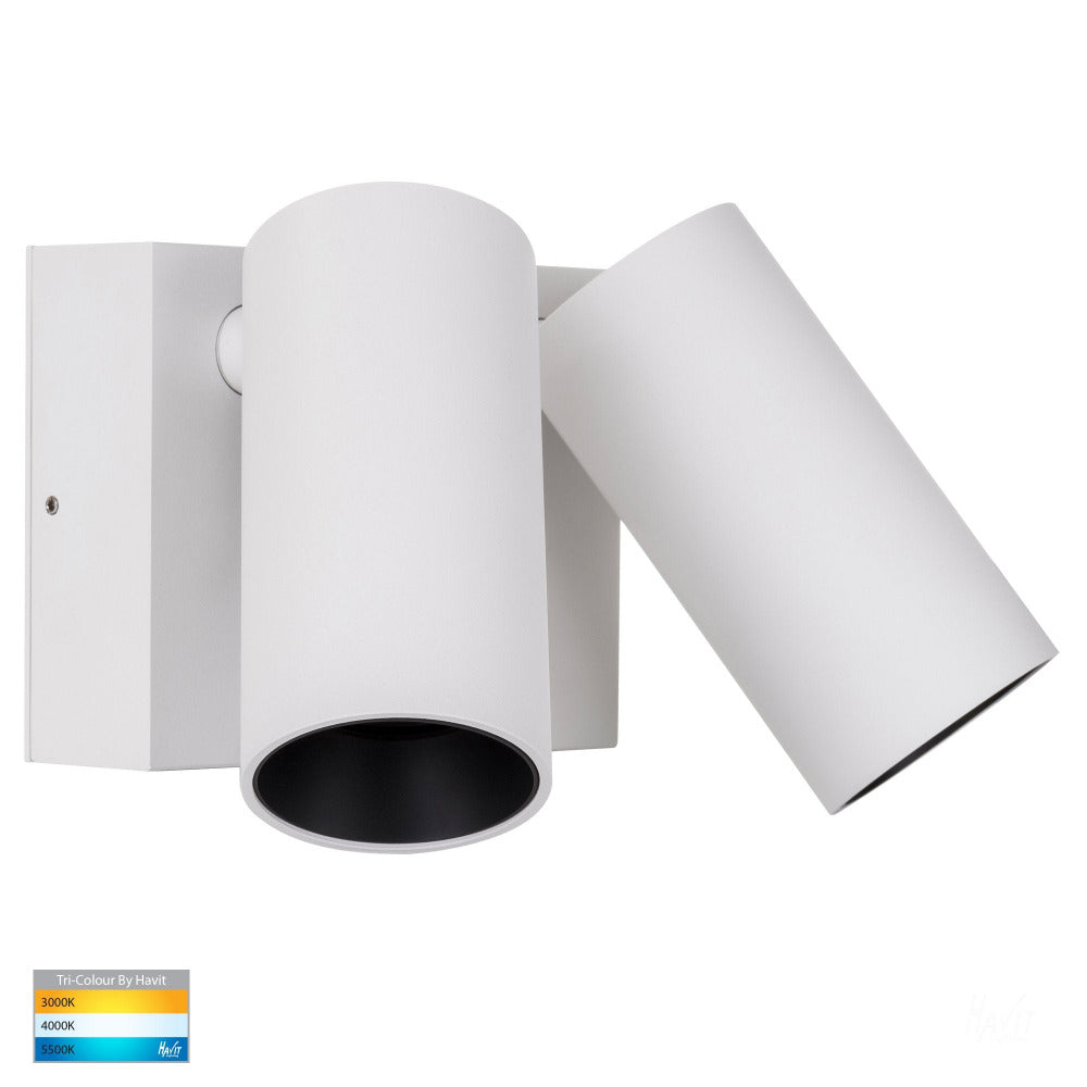 Buy Security Wall Lights Australia Revo Security Wall 2 Lights White 3CCT with Sensor - HV3684T-WHT