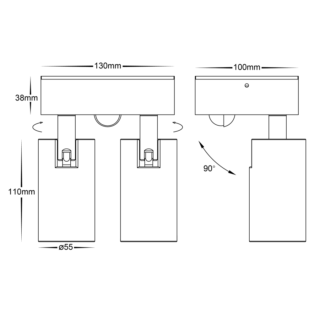 Buy Security Wall Lights Australia Revo Security Wall 2 Lights White 3CCT with Sensor - HV3684T-WHT