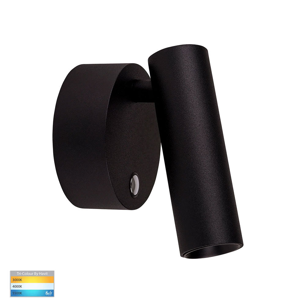 Buy Bedside Reading Lights Australia Lesen LED Bedside Light Black Aluminium 3 CCT - HV3689T-BLK