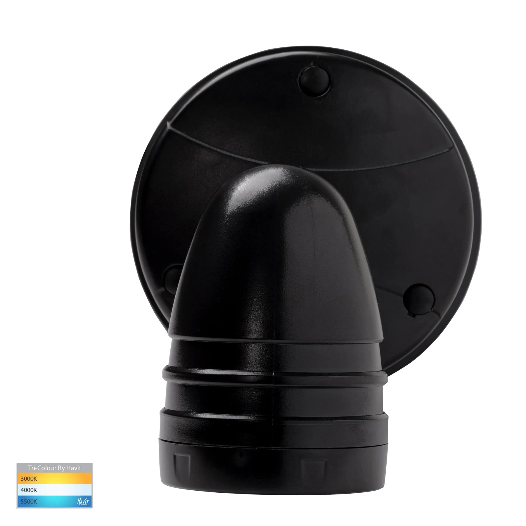 Focus Security Wall Light Adjustable 240V Black Polycarbonate 3 CCT - HV3792T-BLK