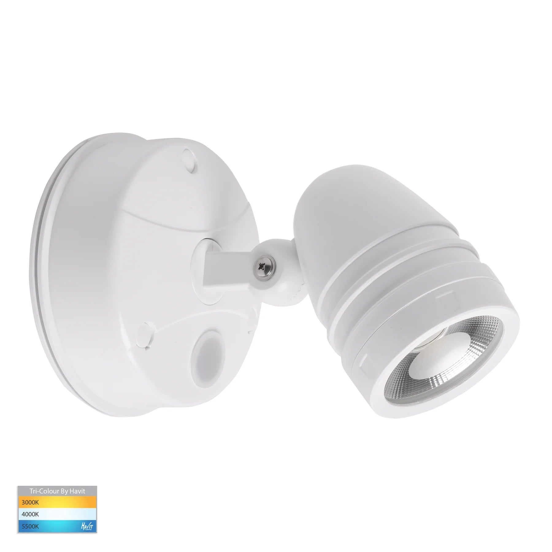 Focus Security Wall Light Adjustable 240V White Polycarbonate 3 CCT - HV3792T-WHT