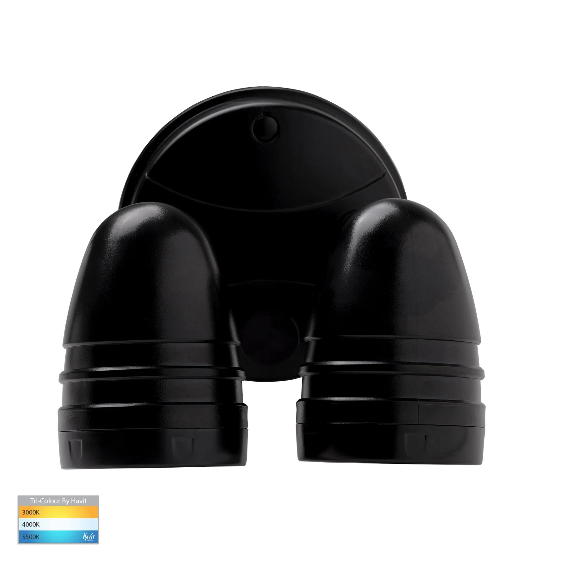 Buy Exterior Spotlights Australia Focus Exterior 2 Spotlights Adjustable 240V Black Polycarbonate 3 CCT - HV3793T-BLK