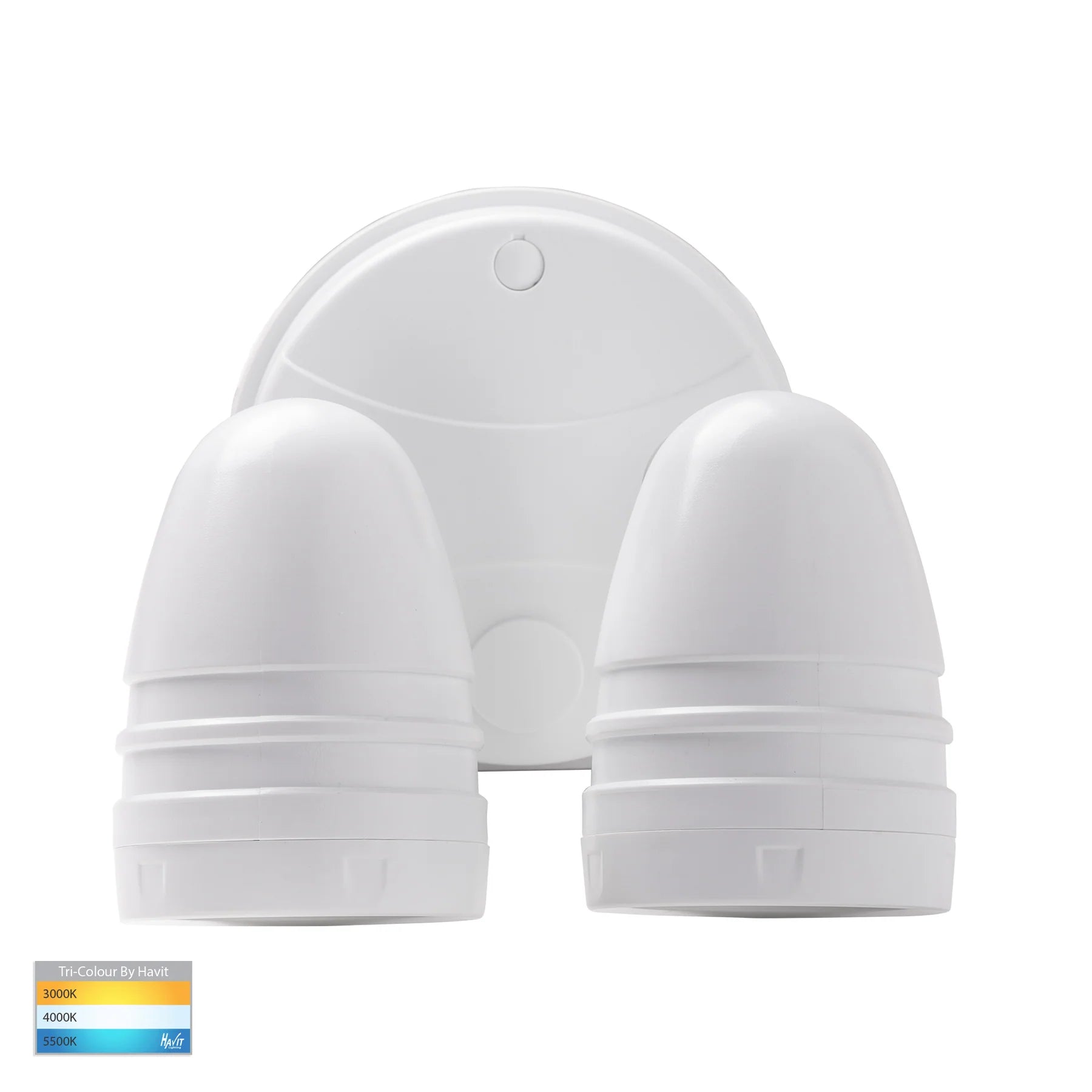 Buy Exterior Spotlights Australia Focus Exterior 2 Spotlights Adjustable 240V White Polycarbonate 3 CCT - HV3793T-WHT